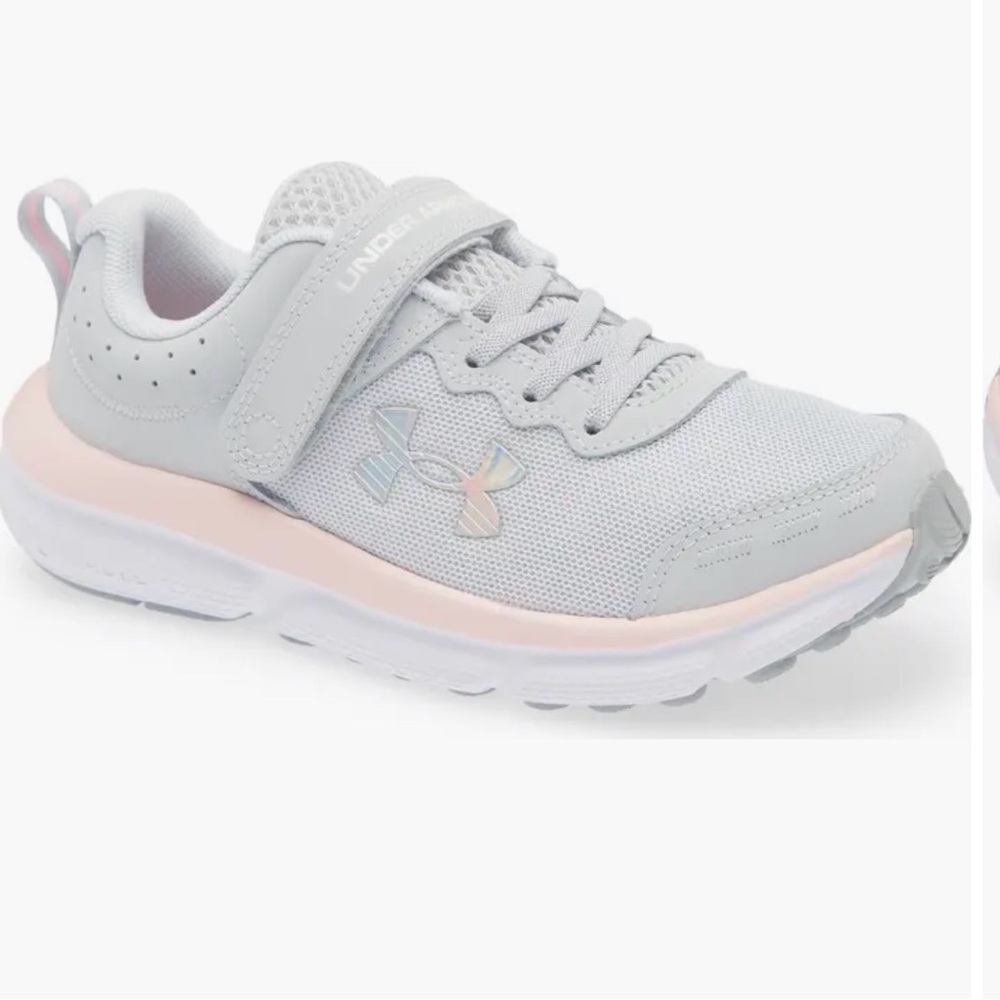 UNDER ARMOUR ASSERT 10 wide RUNNING SHOES Gray/sugar pink -  3 wide 2E, new